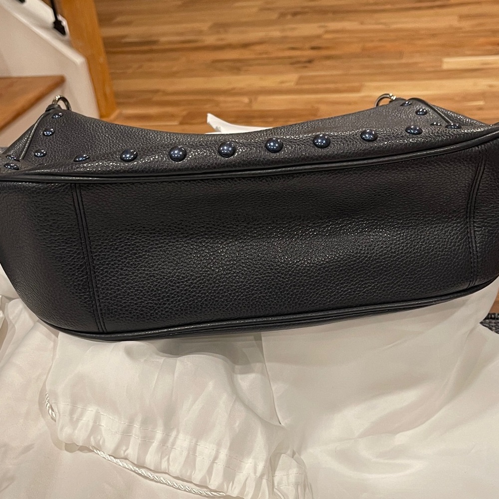 Coach Blue/Grey Studded Leather Hobo Bag - Picture 5 of 5